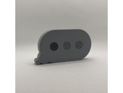 typing apple imessage bubble wafflecart 3d print model - Mito3D