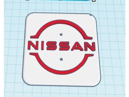 modular remolque enganche placa frontal nissan logos 3 rkxone 3d print model - Mito3D
