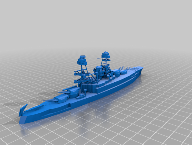 uss Arizona gamma delta 3D print model - Mito3D