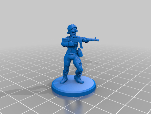 femmina guardia penale legione rubeebee 3D print model - Mito3D