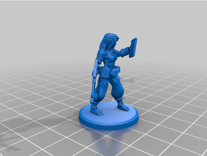 femmina guardia tracker penale legione rubeebee 3d print model - Mito3D