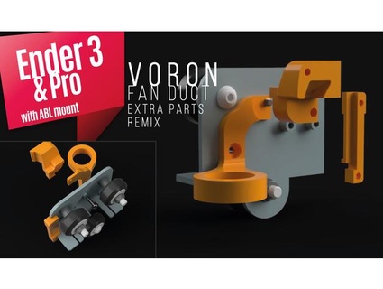 voron fan duct - ender 3 pro extra parts vortexpc 3d print model - Mito3D