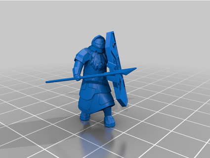dwarf warden miniature vode 3d print model - Mito3D