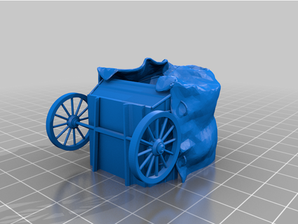 sauvage Ouest wagon 3d Terre 3d print model - Mito3D