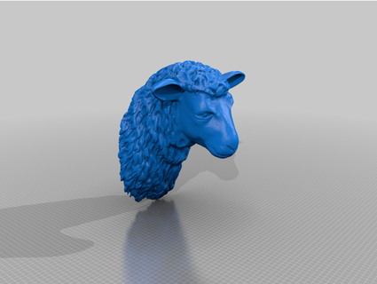 sheep head plos 3d print model - Mito3D