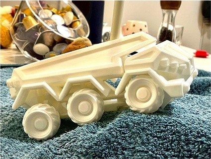 cyberdump fully 3d printable articulated 6-wheeler independent suspension jootoole 3d print model - Mito3D