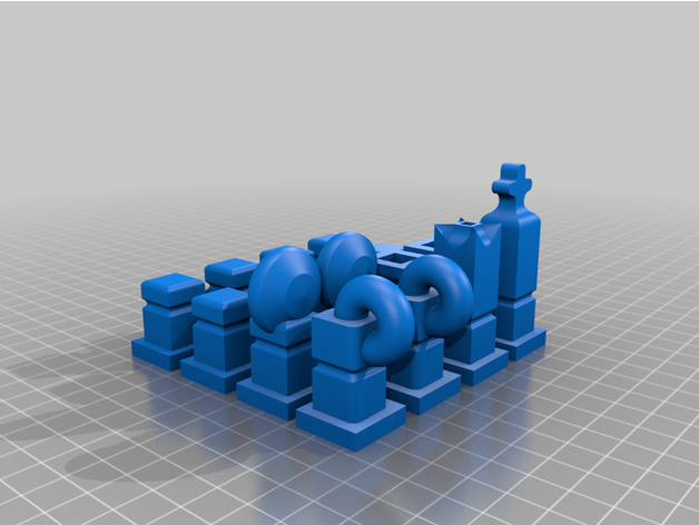 chess pieces gameratheart 3D print model - Mito3D