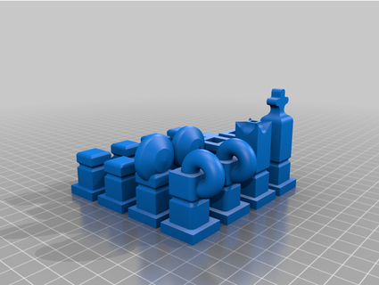 satranç adet oyun kalbi 3d print model - Mito3D