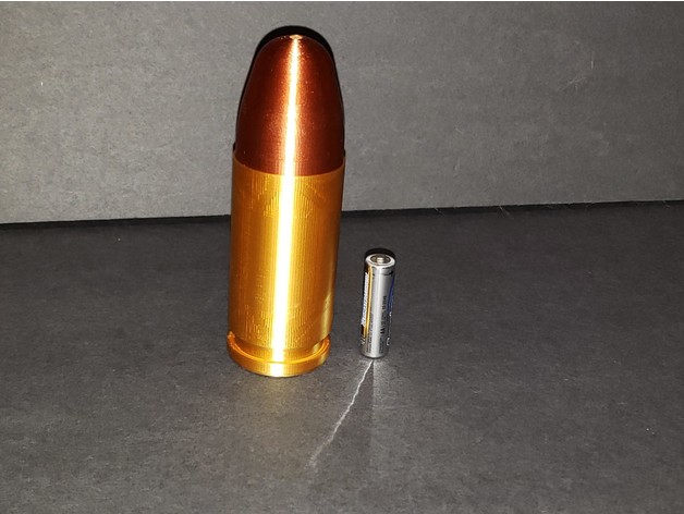 5x scale 9mm bullet container angrysquirrel 3D print model - Mito3D