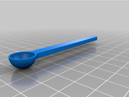 3D Printable Spoon Scale: Measure the weight. by Willem van Dreumel