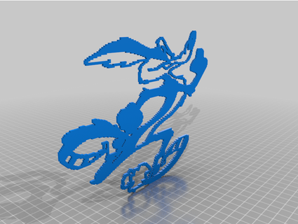 wile e coyote running wall art lifesigns 3d print model - Mito3D