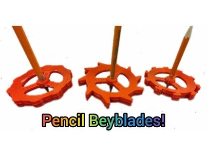 pencil beyblades lugnut722 3d print model - Mito3D