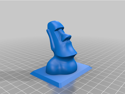1 100 obscur objectif Pâques île moai statue asawulf2k 3d print model - Mito3D