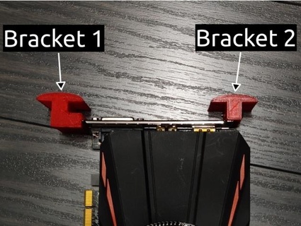 2 slot gpu hanger bracket clamps mining rigs potatoinside 3d print model - Mito3D