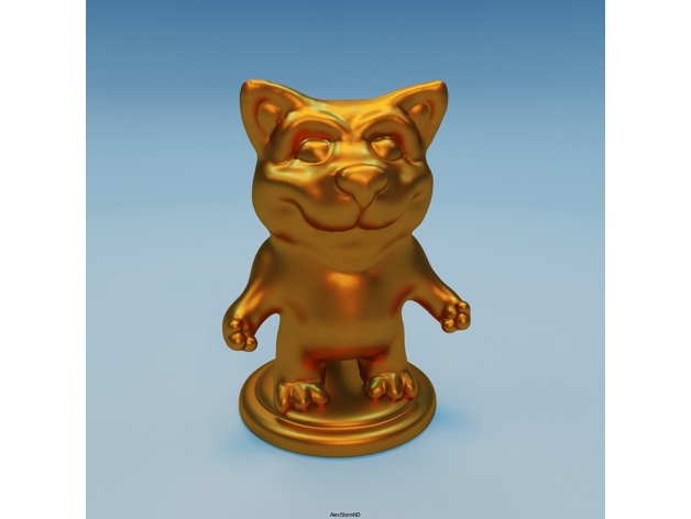 dorado gato suerte alextormenta 3D print model - Mito3D