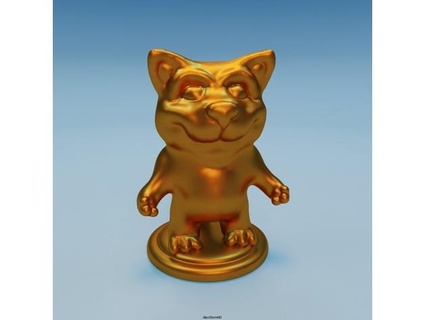 dorado gato suerte alextormenta 3d print model - Mito3D