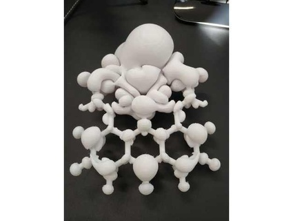 electron density difference no2 substituted minus non-substituted polycyclic aromatic molecule quimica3d uah 3d print model - Mito3D
