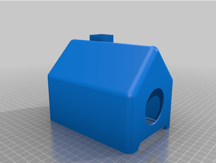 lisse maison bleue maison lampe enfer 3d print model - Mito3D