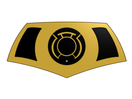 superman yellow lantern parallax inspired chest emblem itsslimer 3d print model - Mito3D