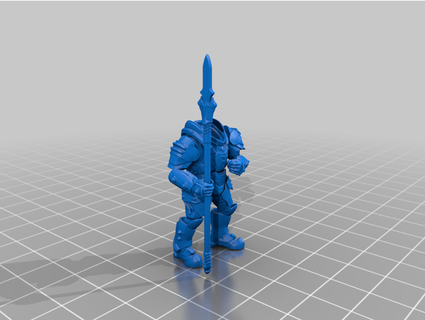 doom night sentinel - variation 1 spear fjaru 3d print model - Mito3D