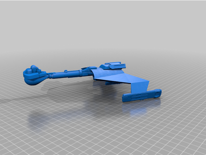 klingon dreadnought krazygit 3d print model - Mito3D