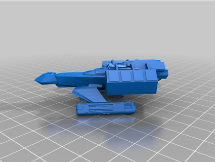 Klingon yük gemisi çılgıngit 3d print model - Mito3D