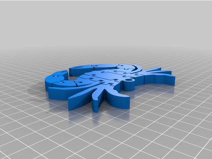 artikuliert Krabbe Schlüsselbund doctordbx 3d print model - Mito3D