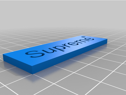 supreme tag small size creatorguy321 3d print model - Mito3D