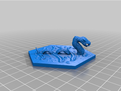 catan sea hex loch ness monster benchy attack thingamajiggerrybob 3d print model - Mito3D