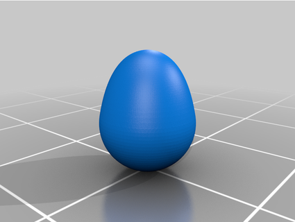 tiny egg blueroo25 3d print model - Mito3D