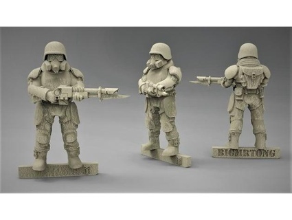 feudal guard contamination mini - 28mm scale miniature bigmrtong 3d print model - Mito3D