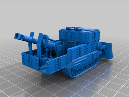 fhw grot armée artillerie réservoir sinistre sombre païens libres 3d print model - Mito3D