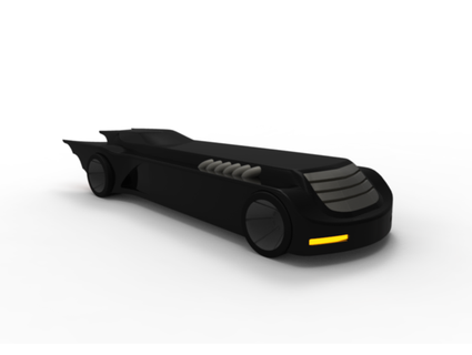 batman batmobile animated series iniramiro 3d print model - Mito3D