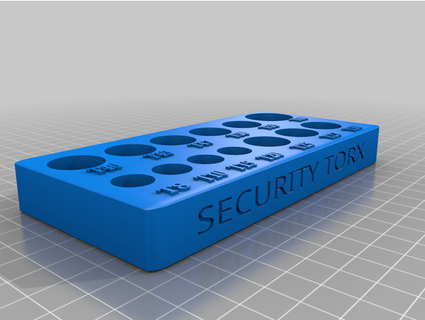 duralast 13pc security torx holder 90base 3d print model - Mito3D