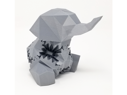 Basso poli elefante Ingranaggio palla vendicarsi 3d print model - Mito3D