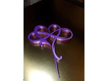 infinity heart cake topper -remixed lilshy01 3d print model - Mito3D