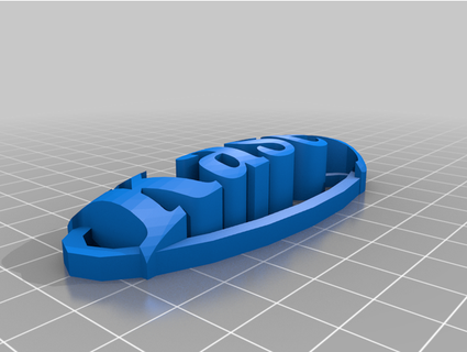 kasey keychain name tag tetrahemicon 3d print model - Mito3D