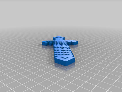 Minecraft spada superficie struttura awroberts 3d print model - Mito3D