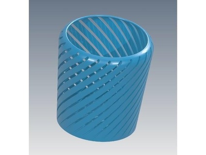 spiral pen pot reubydo 3d print model - Mito3D