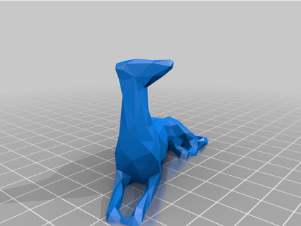 niedrig poly Whippet Unterseite Sjolin 3d print model - Mito3D