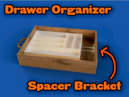drawer organizer spacer bracket jimerb 3d print model - Mito3D