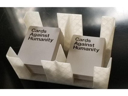 cartas humanidade branco cartão suporte rendercat 3d print model - Mito3D