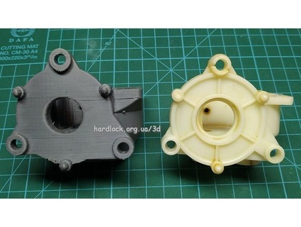 ancien supporter ventilateur boîte vitesses Cas gaine réparation verrouiller 3d print model - Mito3D