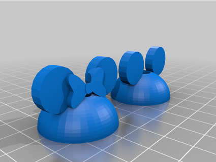 mickey & minnie straw toppers destined2be2014 3d print model - Mito3D