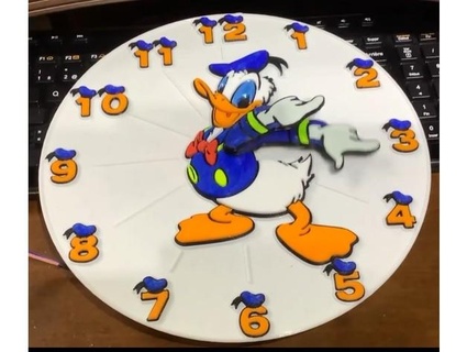 Disney relógio Donald Pato mecanismo rotax 3d print model - Mito3D
