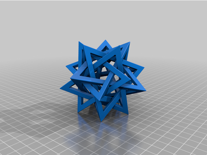 5 tetrahedrons dodecahedron kristian laholm 3d print model - Mito3D