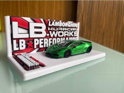 mini gt lb Lamborghini Huracan exibição base gigapenguin3dprinting 3d print model - Mito3D