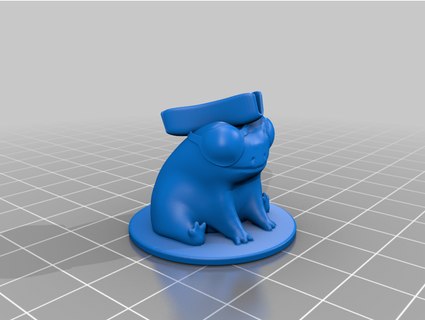 fred frog he's pirate timoteeei 3d print model - Mito3D