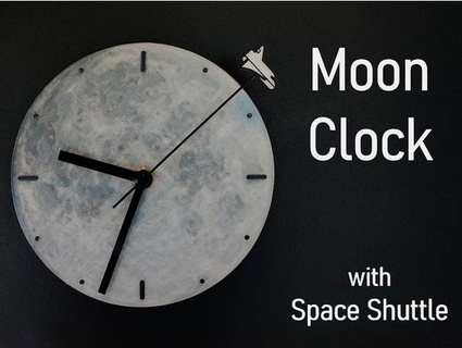 moon clock glows dark philipphee 3d print model - Mito3D