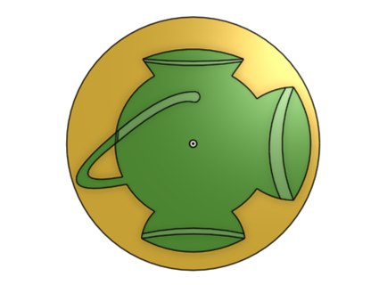 green lantern alan scott inspired chest emblem itsslimer 3d print model - Mito3D
